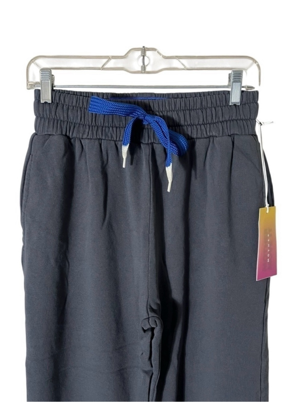 MOTHER The Knock Out Ankle Jogger Sweatpants Faded Black Ankle Drawstring small - Picture 2 of 7